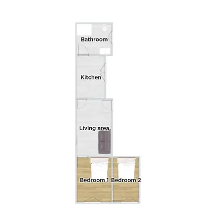 2 Chambres, Proche Hyper Centre Lägenhet *